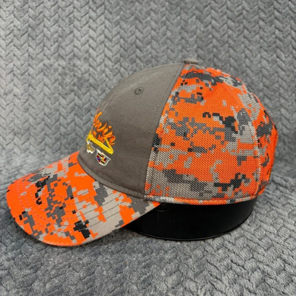 Baldwin Poplar Bluff MO Chevy Cadillac Hat Orange Digital Camo Mesh Back Cap
